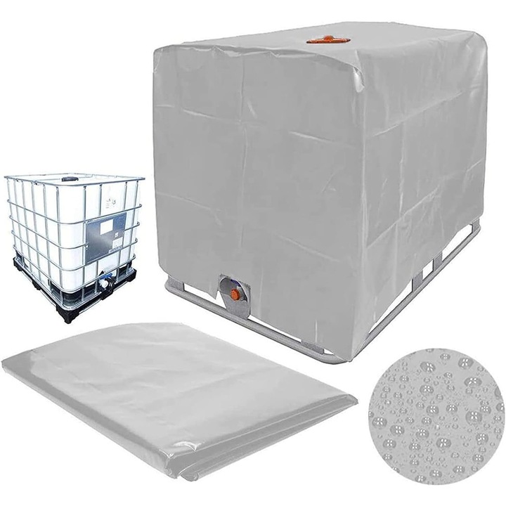 Husa de protectie IBC, Jormftte, poliester, argintiu, 1000L