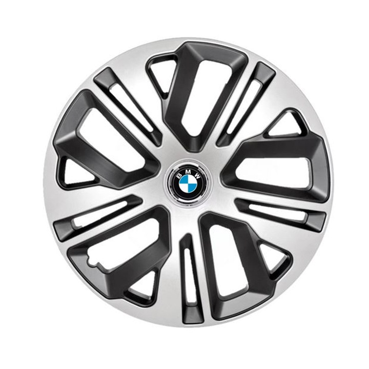 Комплект от 4 тасове AutoSSF R16, подходящи за джанти 16 инча, за BMW, модел RAVEN II двуцветен