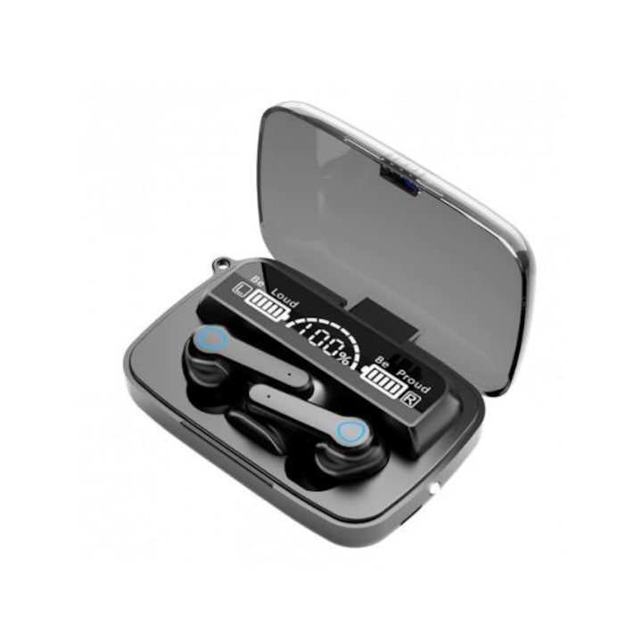 Casca Bluetooth 5.0, Techsuit, HandsFree, Type-C, Negru
