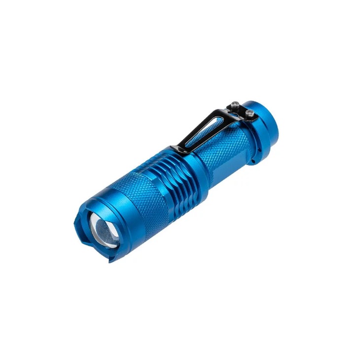 Алуминиев джобен фенер, 1*AA/1*14500 3.7v (без батерия), 5W, 250lm, IP20, 200m