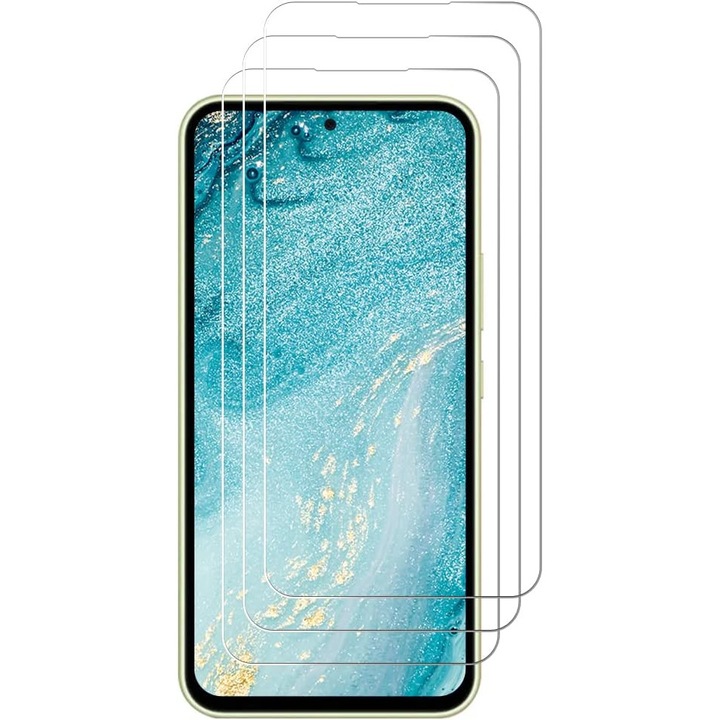 3 db biztonsági üveg védőfólia készlet, Sigloo, Samsung Galaxy A54 telefonhoz, 9H, 3D full cover