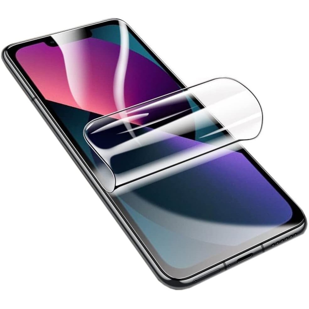 Folie de protectie ecran din silicon, TPU, Perfect fit, compatibila cu iPhone 13, acopera tot ecranul, transparenta, ISAG