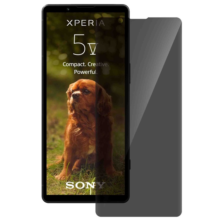 SILKASE privacy фолио за Sony Xperia 5 V, защита на екрана, силикон