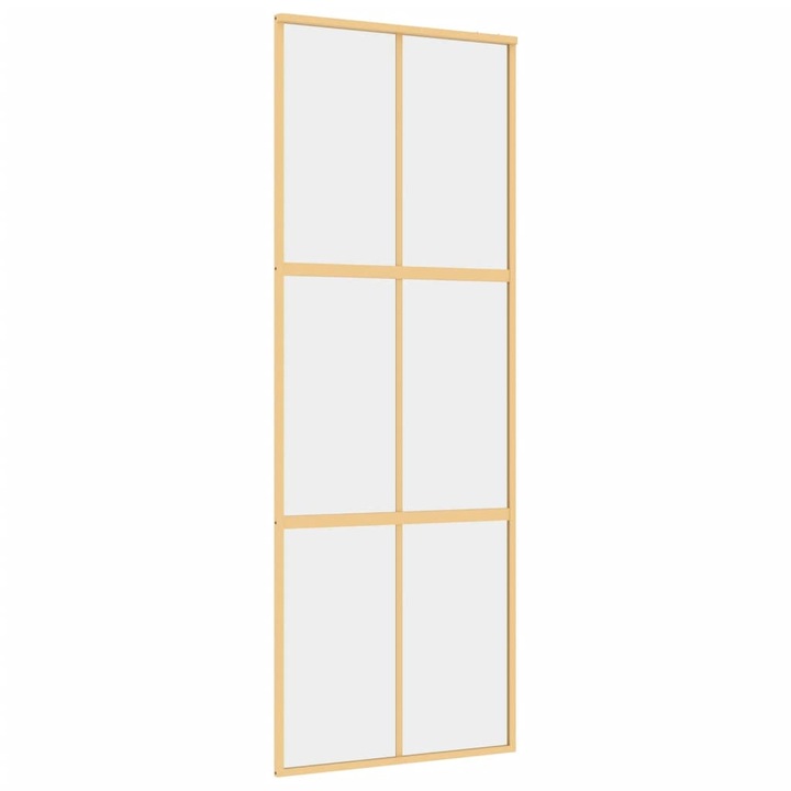 Плъзгаща се врата vidaXL, 76x205 см, Прозрачно ESG стъкло и алуминий, 21.4 Kg