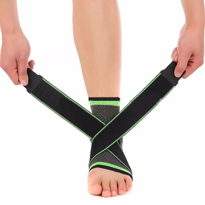Glezniera elastica cu sustinere ligamentara, negru, unisex, marimea 2XL, Neo™