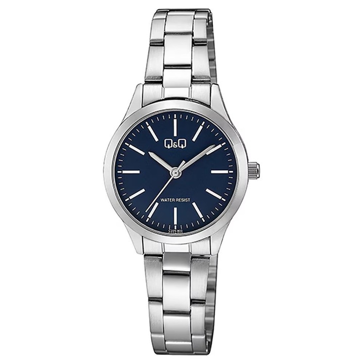 Ceas Dama, Q&Q, Classic, Albastru, Argintiu