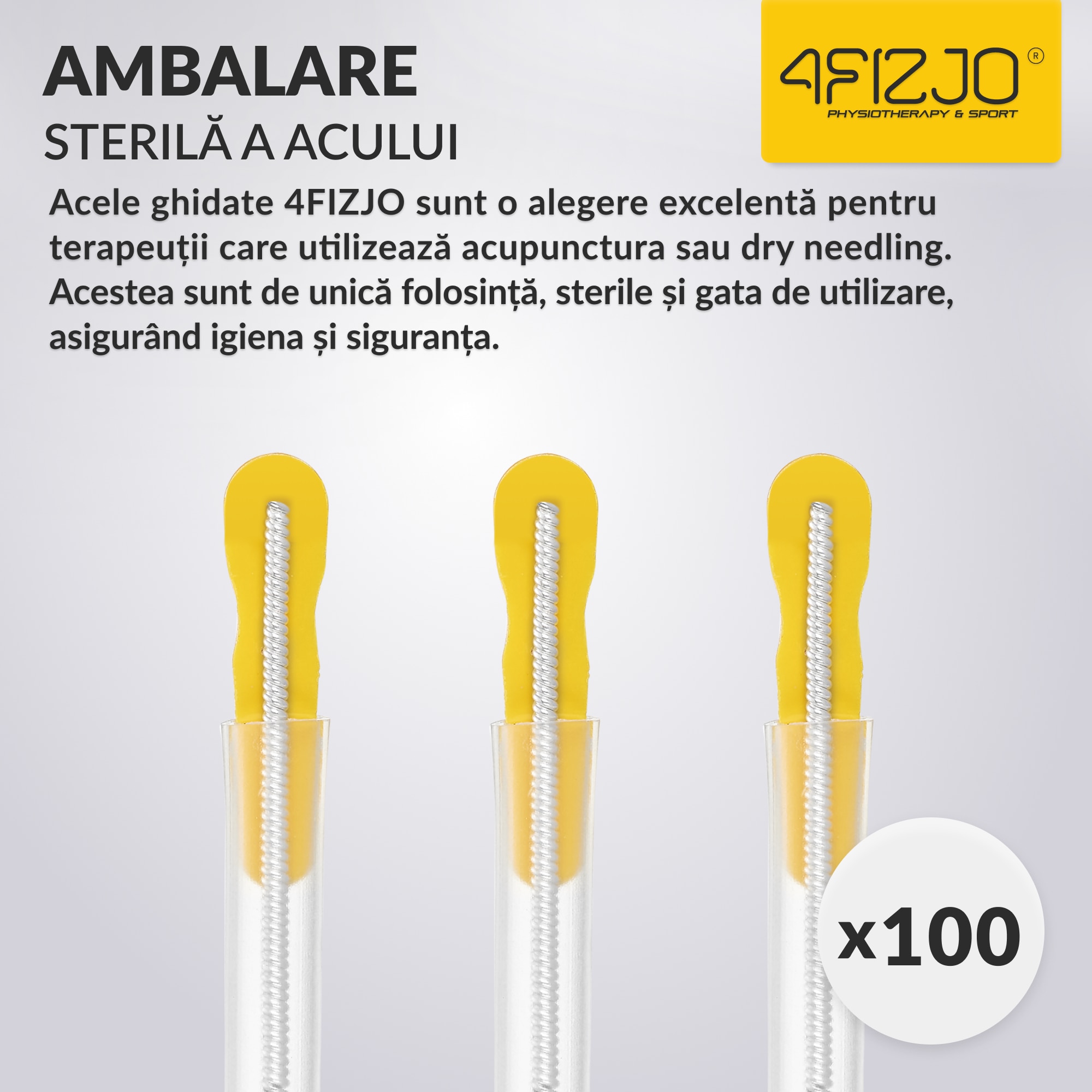 Set ace acupunctura, 4FIZJO, 0.25x15 mm, Argintiu - eMAG.ro