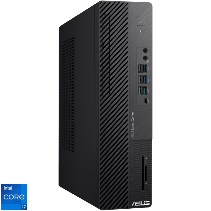 Настолен компютър Asus Expert Center D9 D900SCES, Intel® Core™ i7-11700, 16 GB, 512 GB SSD, Intel® UHD Graphics 750, No OS, Black, 3Y PUR