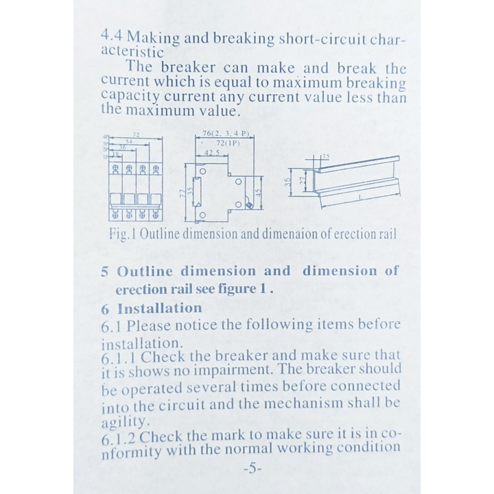 Siguranta tetrapolara automata 4P C 20Amp 4, 5kA CHINT, Seria DZ47 Mini Circuit Breaker, curent nominal 20 A, 4 poli, capacitate de rupere 4500A, curba de declansare C