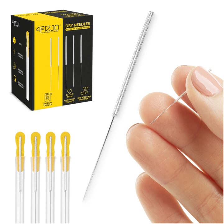 Комплект игли за акупунктура, 4FIZJO, 0.25x25 mm, сребро