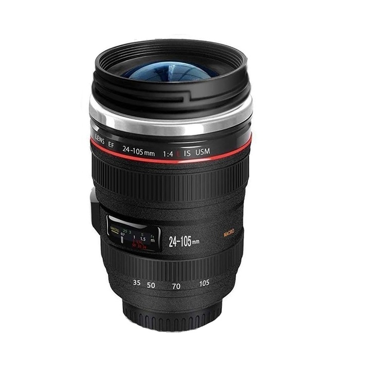 Cana termos, Otel inoxidabil, 400ml, Negru