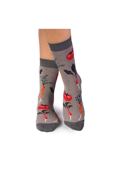 Sosete bumbac organic Fine Cotton Micul Gradinar Gri