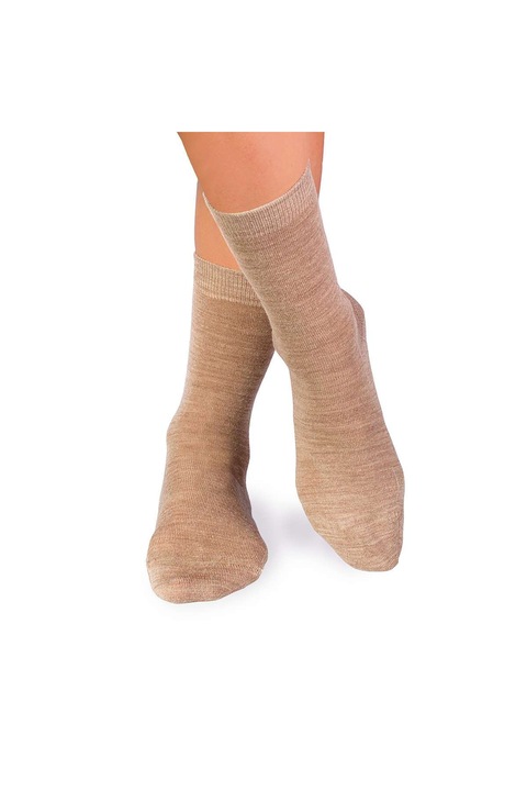 Чорапи от фина бежова мериносова вълна, Бежов