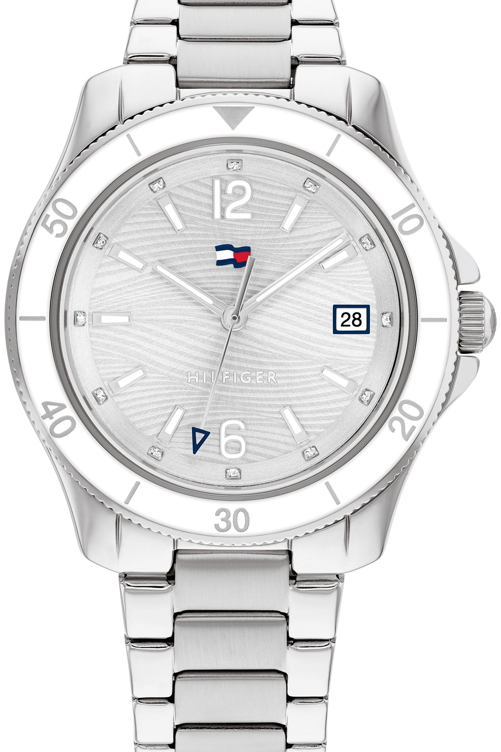 Tommy Hilfiger, Кварцов часовник от неръждаема стомана, Сребрист - eMAG.bg