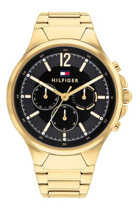 Tommy Hilfiger, Мултифункционален часовник с метална верижка, Златист