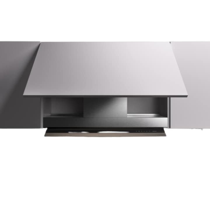 Hota telescopica Pyramis Sliding ATM2, putere de absorbtie 328mc/h, 2 motoare, 60cm, finisaj metal vopsit negru