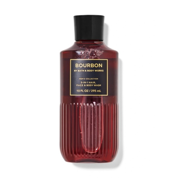 Gel de dus BOURBON, pentru Barbati, 295 ml, 3 in 1 Par - Fata - Corp