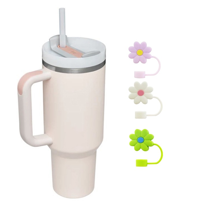 Cana termos, Otel inoxidabil, Cu pai, 1200ml, Crem