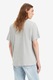 Levi's, Tricou de bumbac cu decolteu la baza gatului si imprimeu logo, Gri deschis melange
