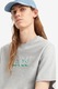 Levi's, Tricou de bumbac cu decolteu la baza gatului si imprimeu logo, Gri deschis melange