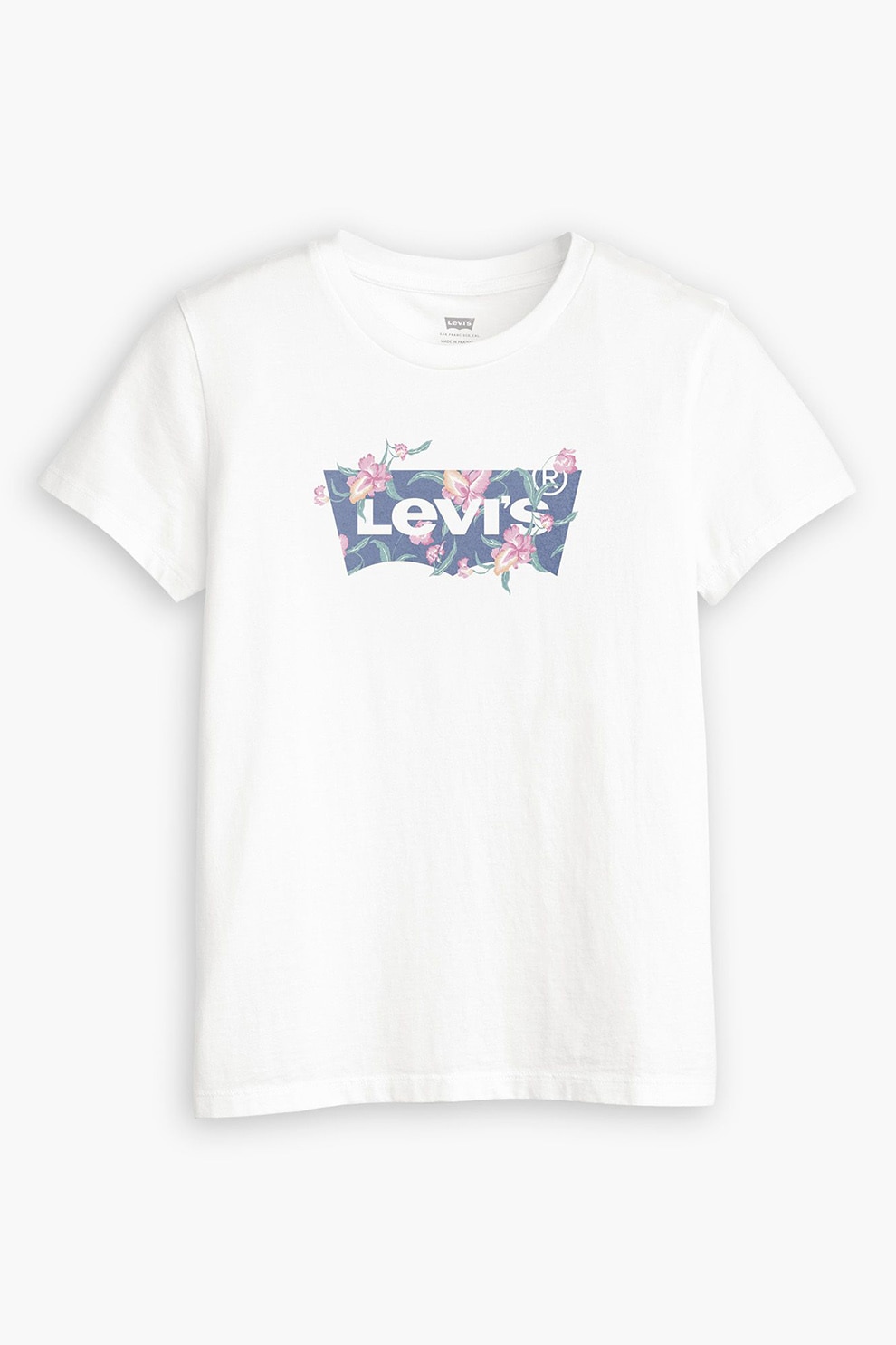 Levis Памучна тениска с овално деколте Прашно синьо Бял M Emagbg 