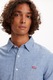 Levi's, Camasa slim fit, Albastru melange
