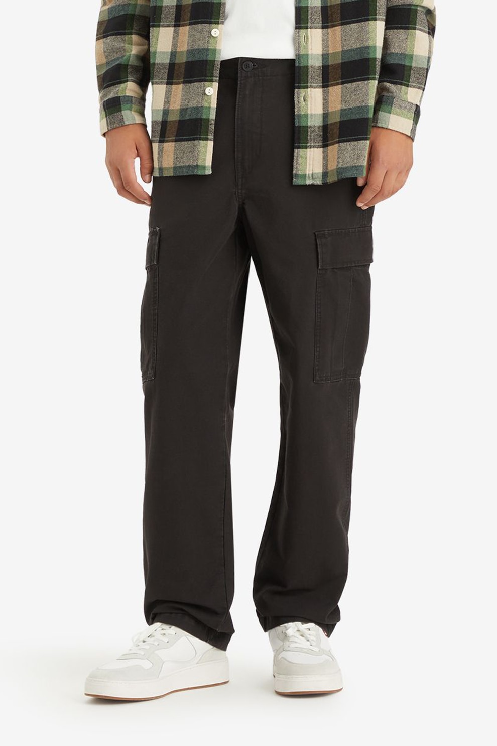 Levi's, Pantaloni relaxed fit cargo drepti, Negru, W33-L32