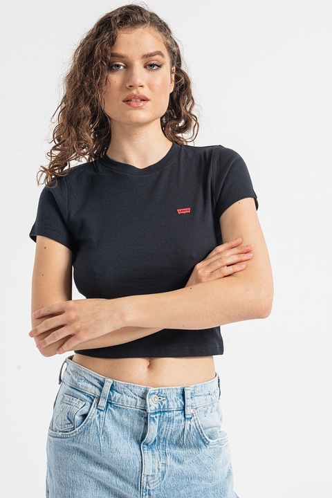 Levi's, Слим тениска Essential, Черен