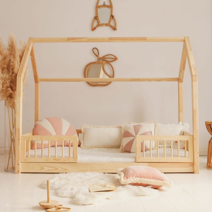 Luloo Pioli Duo Natúr Montessori Házikó Ágy (90x190 Cm)