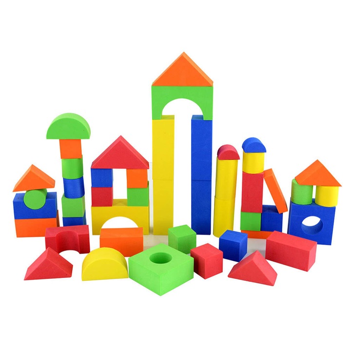 Set de cuburi de construit din spuma - 46 buc