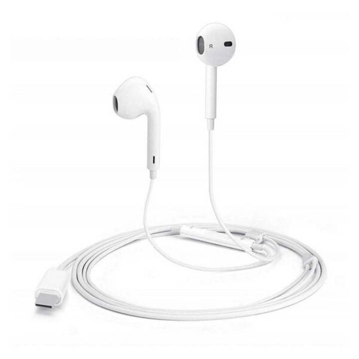 Kihangosító, fülbe helyezhető fejhallgató, USB-C csatlakozóval TREQA EP-760, fehér