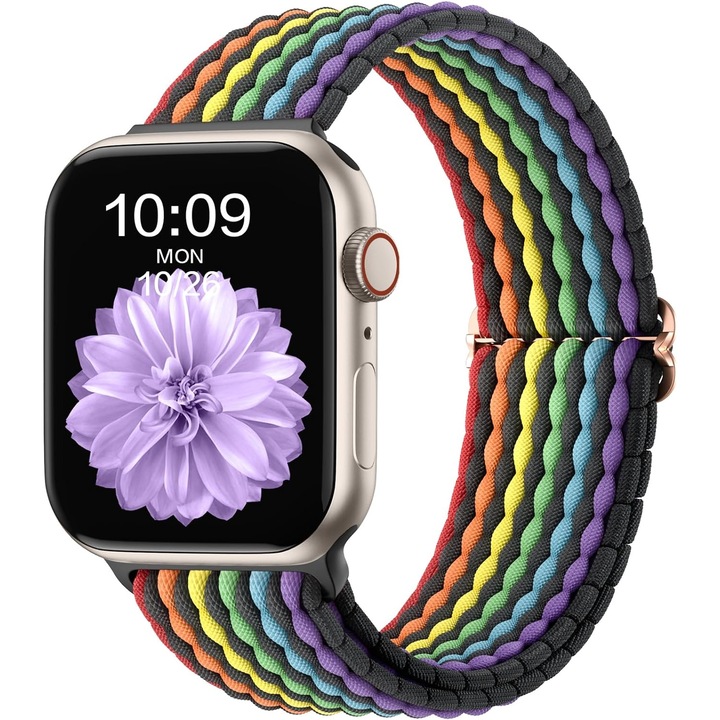 Curea smartwatch, Matcheasy, Nylon, Compatibila cu Apple Watch 42/40/38/41mm, Multicolor