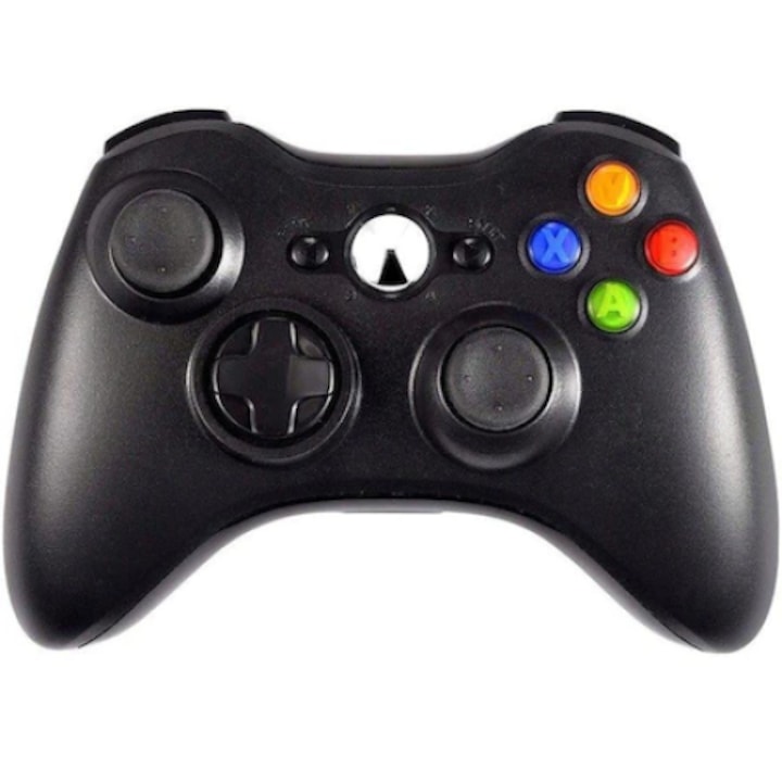 Kontroller Xbox 360-hoz, vezeték nélküli, PC-hez vagy laptophoz, gombok száma 10, mérete 14 x 14 x 4 cm, fekete