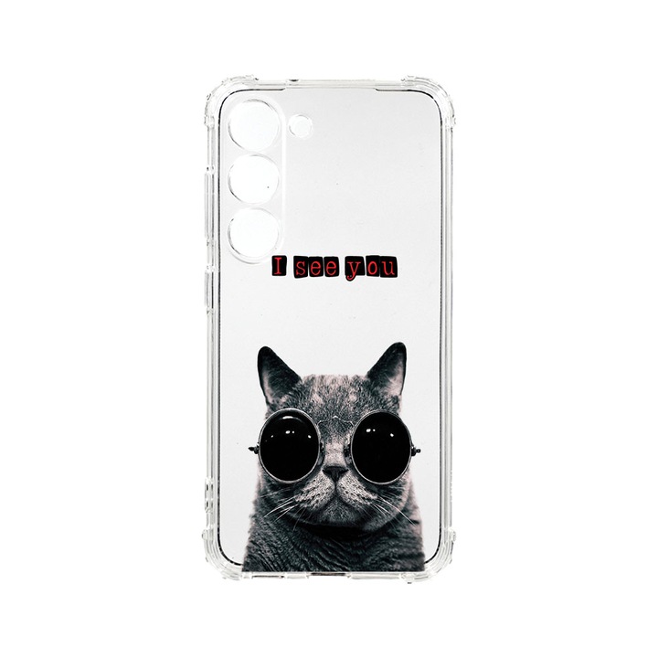 Husa BestCase® Anti Shock 1.5MM, Compatibila Cu Samsung Galaxy S23 FE, I See You, Rezistenta La Socuri, Protectie Camera, Margini ridicate pentru protectia ecranului, AS 9