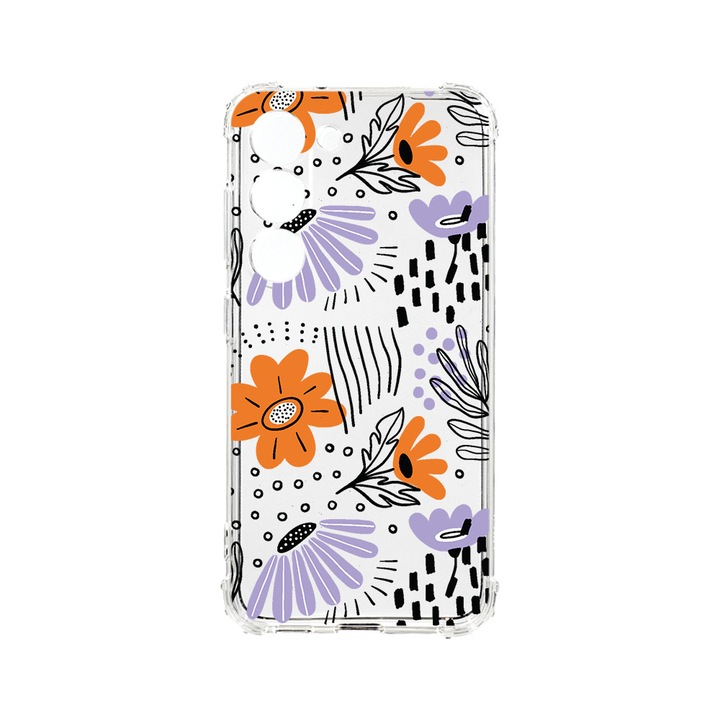 Husa BestCase® Anti Shock 1.5MM, Compatibila Cu Samsung Galaxy S23 FE, Flowers - Pastel Colors, Rezistenta La Socuri, Protectie Camera, Margini ridicate pentru protectia ecranului, AS 757
