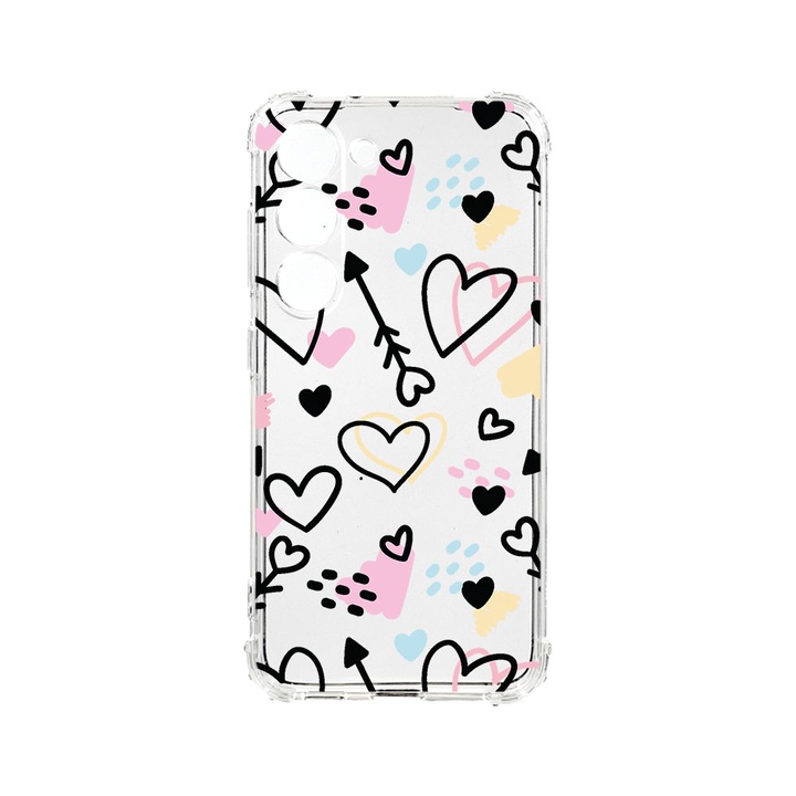Husa BestCase® Anti Shock 1.5MM, Compatibila Cu Samsung Galaxy S23 FE, Love Symbols, Rezistenta La Socuri, Protectie Camera, Margini ridicate pentru protectia ecranului, AS 764