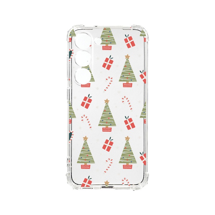 Husa BestCase® Anti Shock 1.5MM, Compatibila Cu Samsung Galaxy S23 FE, Christmas Pattern, Rezistenta La Socuri, Protectie Camera, Margini ridicate pentru protectia ecranului, AS 873