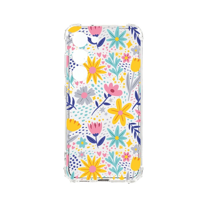 Husa BestCase® Anti Shock 1.5MM, Compatibila Cu Samsung Galaxy S23 FE, Little Flowers, Rezistenta La Socuri, Protectie Camera, Margini ridicate pentru protectia ecranului, AS 758