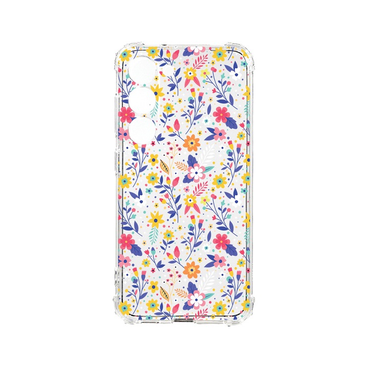 Husa BestCase® Anti Shock 1.5MM, Compatibila Cu Samsung Galaxy S23 FE, Flower Pattern, Rezistenta La Socuri, Protectie Camera, Margini ridicate pentru protectia ecranului, AS 955