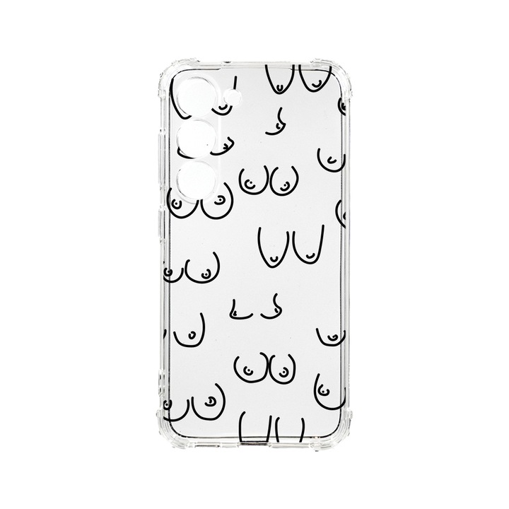 Husa BestCase® Anti Shock 1.5MM, Compatibila Cu Samsung Galaxy S23 FE, Boobs Pattern, Rezistenta La Socuri, Protectie Camera, Margini ridicate pentru protectia ecranului, AS 1060