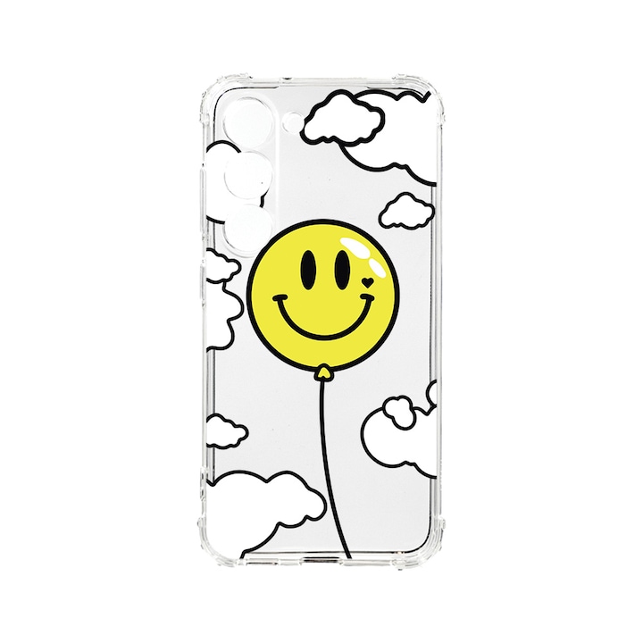 Husa BestCase® Anti Shock 1.5MM, Compatibila Cu Samsung Galaxy S23 FE, Balloon Smiley, Rezistenta La Socuri, Protectie Camera, Margini ridicate pentru protectia ecranului, AS 957