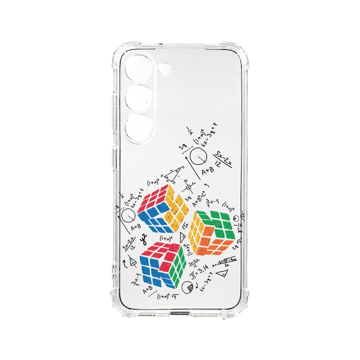 Husa BestCase® Anti Shock 1.5MM, Compatibila Cu Samsung Galaxy S23 FE, Rubik Cube, Rezistenta La Socuri, Protectie Camera, Margini ridicate pentru protectia ecranului, AS 994