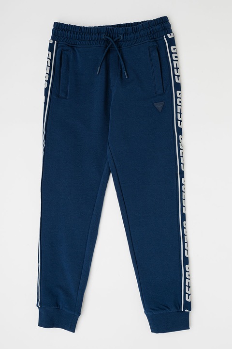 GUESS KIDS, Szabadidőnadrág logós oldalcsíkokkal, Tengerészkék