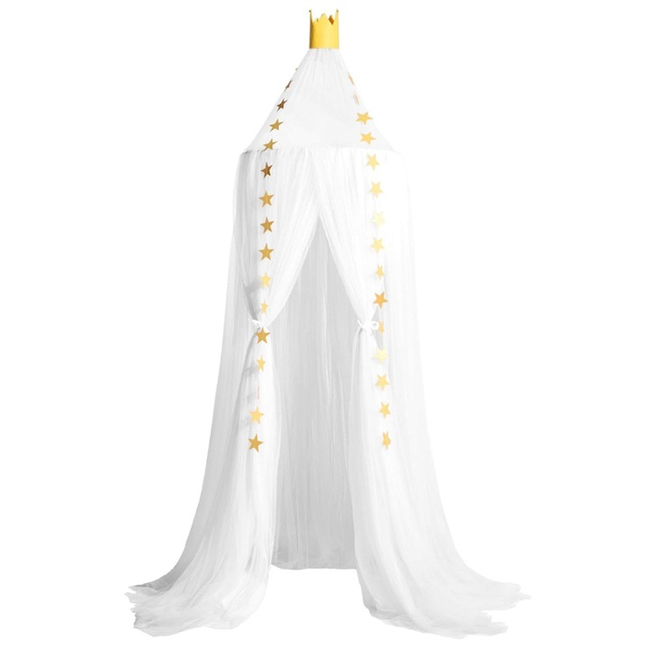 Baldachin patut, Bumbac, 240x60cm, Alb