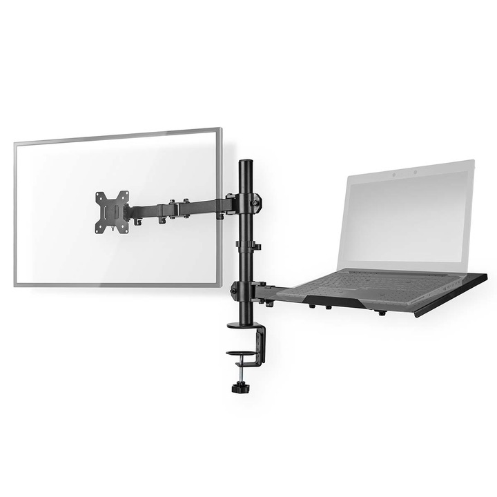 Стойка за настолен монитор Nedis, 1 екран(а), 15 - 32 ", 75x75 / 100x100, интерактивен MMSISNB110BK