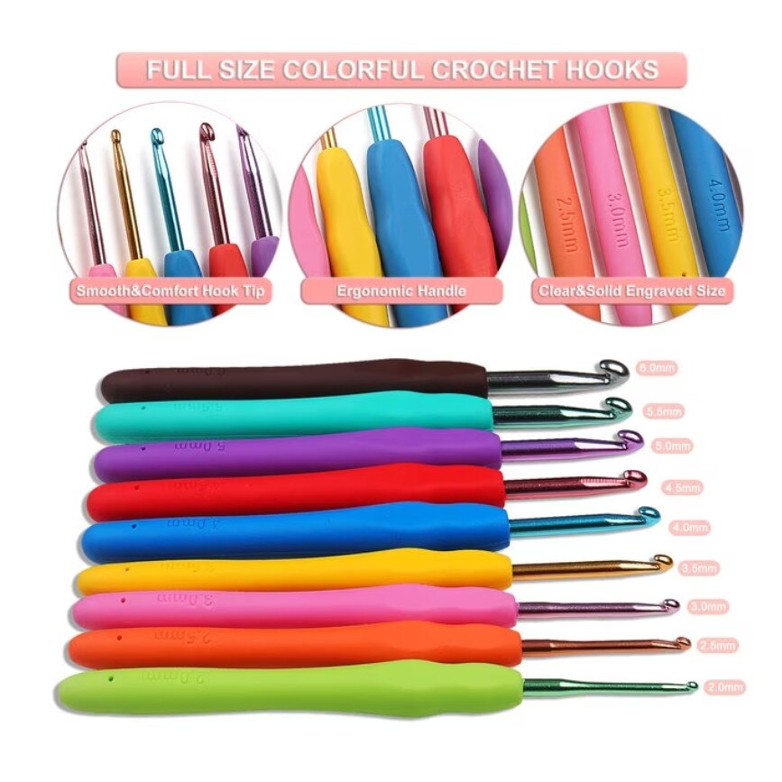 Set crosetat, 58 Piese, Multicolor - eMAG.ro