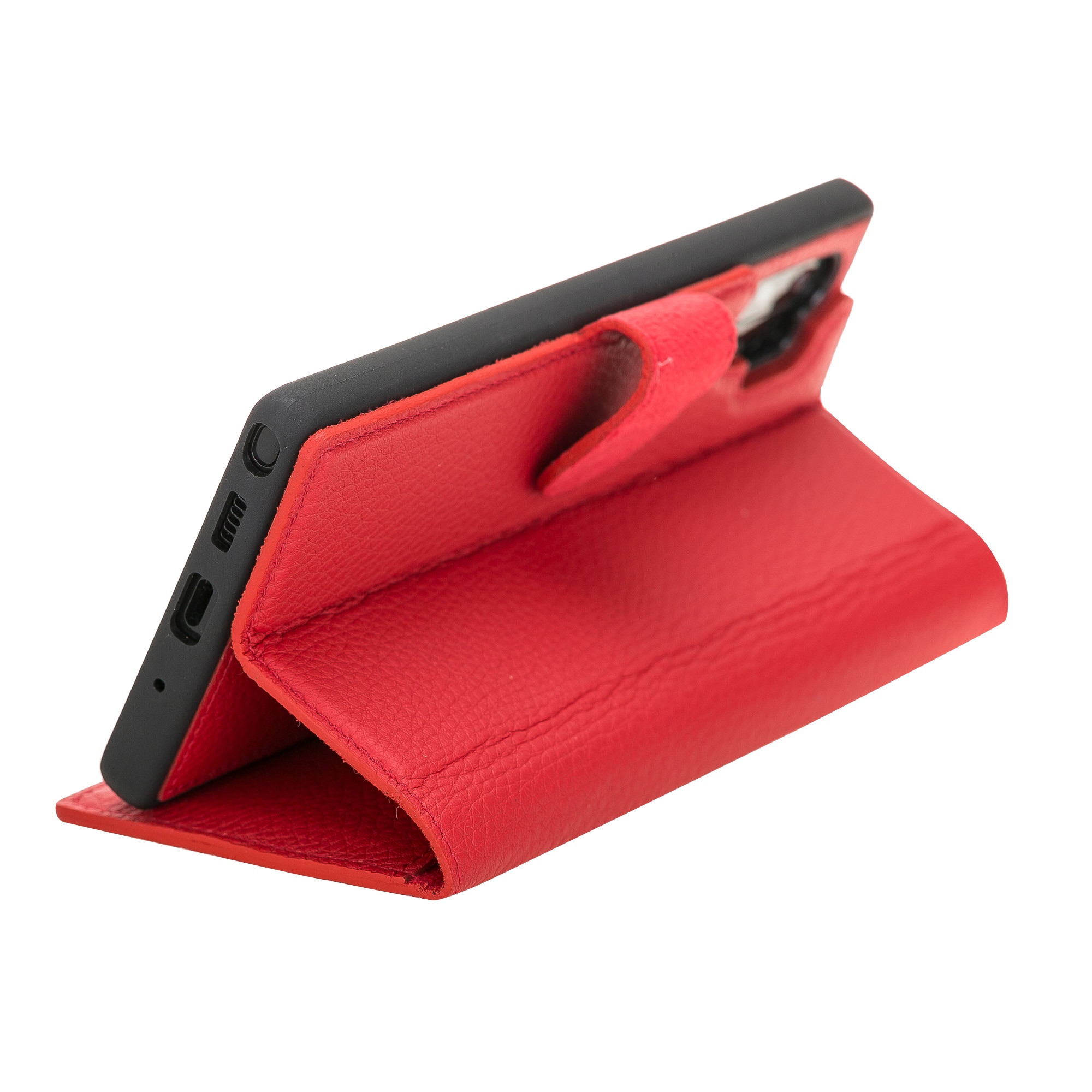 Husa pentru Samsung Galaxy Note 10 Plus, Bouletta Magic Wallet, piele naturala 2 in 1, tip portofel, back cover, culoare Floater red