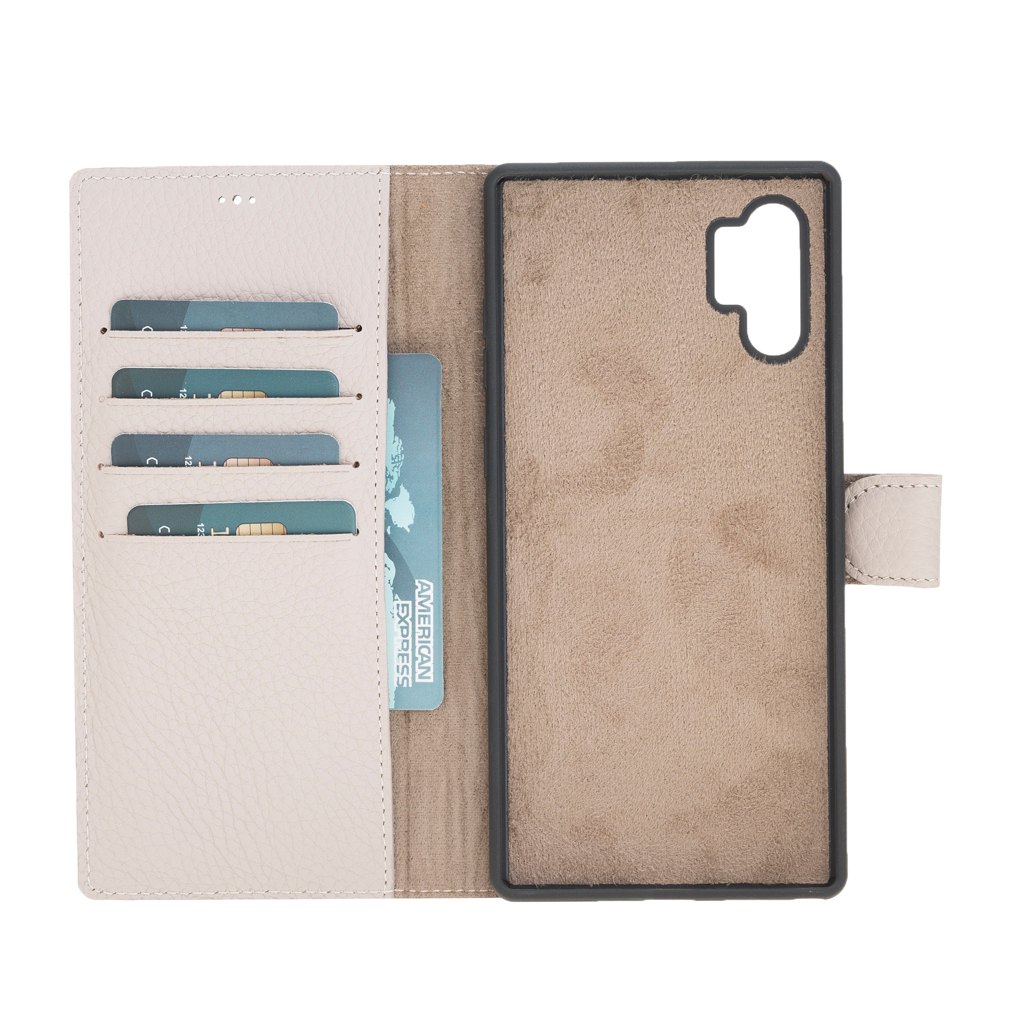 Husa pentru Samsung Galaxy Note 10 Plus, Bouletta Magic Wallet, piele naturala 2 in 1, tip portofel, back cover, culoare Light pink