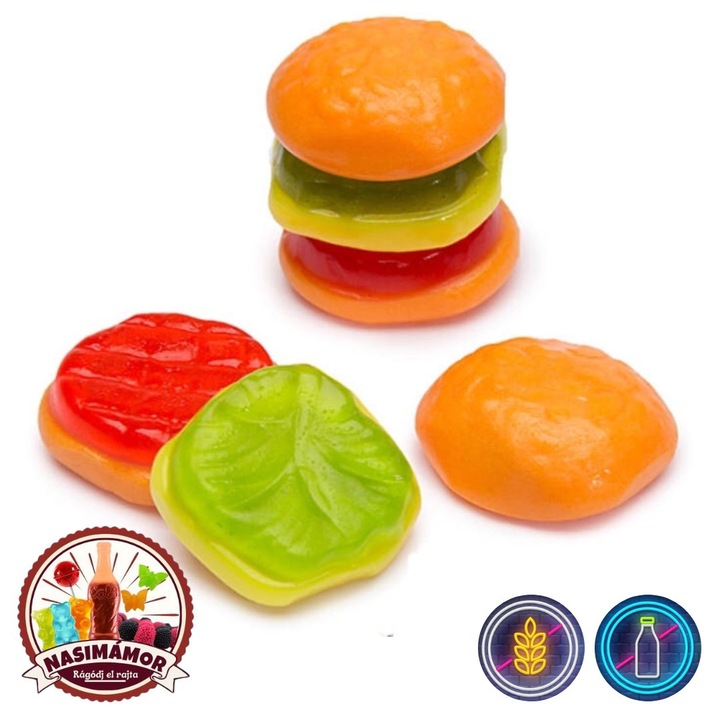 Nasimámor Mókás hamburger gumicukor, 1 kg