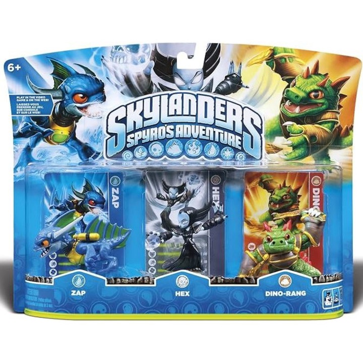 Комплект от три фигурки Skylanders Spyro's Adventure, Zap, Hex, Dino-Rang